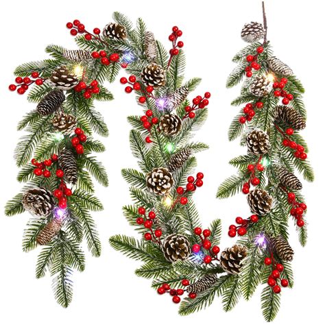 6FT Artificial Christmas Pine Garland, Norfolk Faux Greenery Garland ...
