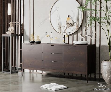 Side Cabinet and Racks – 3D Models for Interior – 006 – 3DSky Model Free