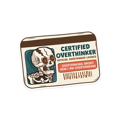 Overthinker meme sticker – Fantastick