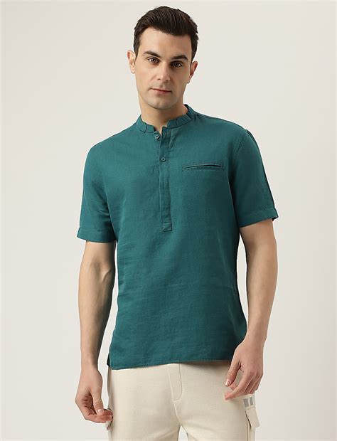 Buy Mandarin Collar Shirt at Marks & Spencer
