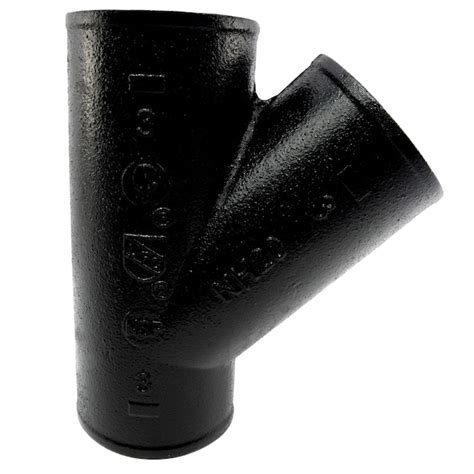 Charlotte Pipe 4-in Black Cast Iron No Hub Wye Pipe Fitting for DWV ...