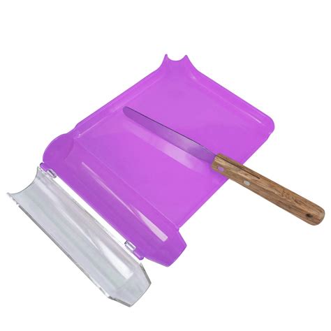 Right Hand Pill Counting Tray with Spatula (Purple, Stainless Steel ...