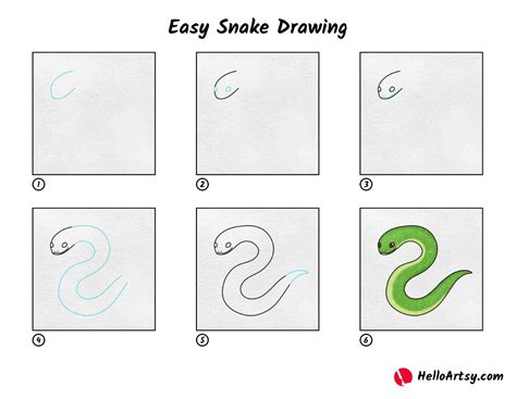 How To Draw Little Snake