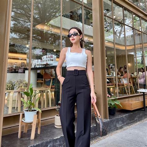 Wide Leg Belt Attached High Waist Pants – StyleAsh