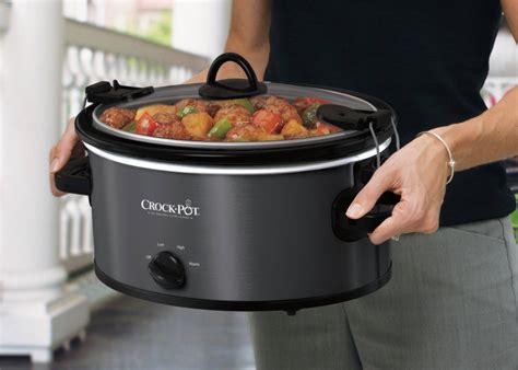 Customer Reviews: Crock-Pot Cook & Carry 5-Quart Slow Cooker Metallic ...