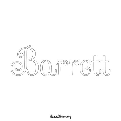 Barrett Free Printable Family Name Stencils with 6 Unique Typography ...