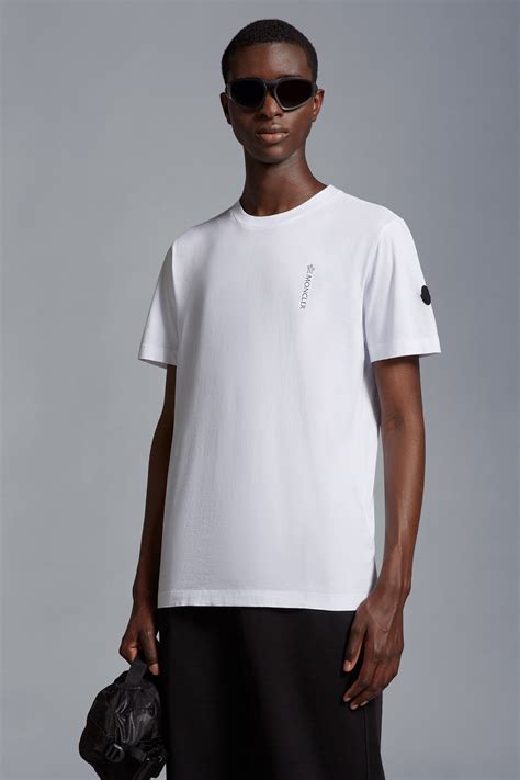 Moncler white t shirt mens online