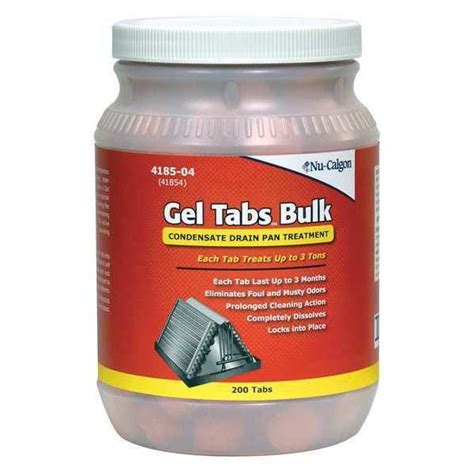 Nu-Calgon Condensate Pan Treatment, Gel Tablet, Red 4185-04 | Zoro