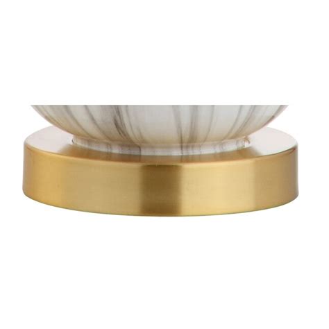 JONATHAN Y Anya Glass Transitional Mid-Century 20.5-in Black/White LED ...