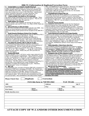 NY W-2 Information & Duplicate/Correction Form 2006-2026 - Fill out Tax ...