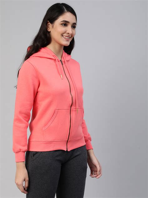 Pink Zipper Hoodie For Women | Winter Wear For Girls – LYRA