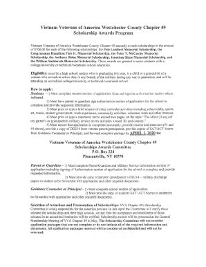 Fillable Online Vietnam Veterans of America Westchester County Chapter ...