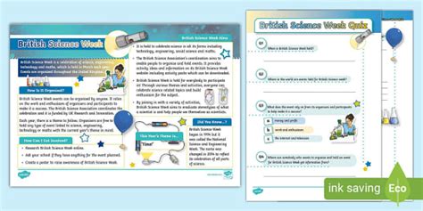 KS2 British Science Week 2024 (Time) Fact File and Quiz