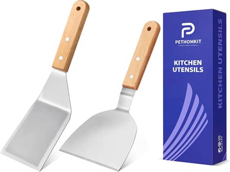 Amazon.com: Metal Spatula Set,Fish Griddle Spatulas,Stainless Steel ...