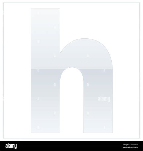 The letter h, made white and grey, half-and-half. Same colors turn ...