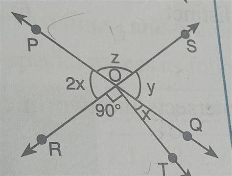 9. In the given figure, PQ and RS are two lines intersecting each other ...