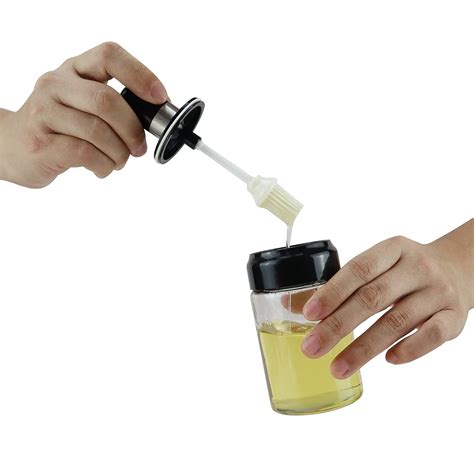 Excelity Oil Bottle with Silicone Brush for Cooking BBQ Kitchen ...