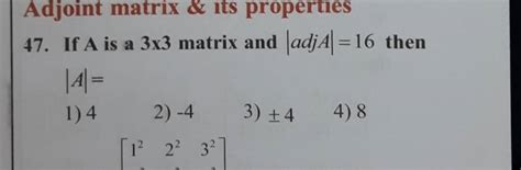 Image result for Adjoint Matrix Properties