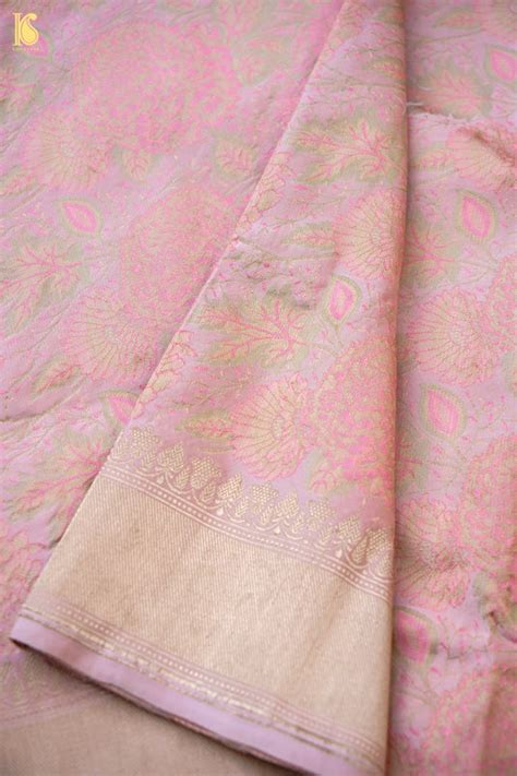 Handwoven Pure Mashru Silk Tanchoi Banarasi Saree – Khinkhwab