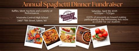 Annual Spaghetti Dinner Fundraiser, 24617 75th St, Salem, WI, United ...