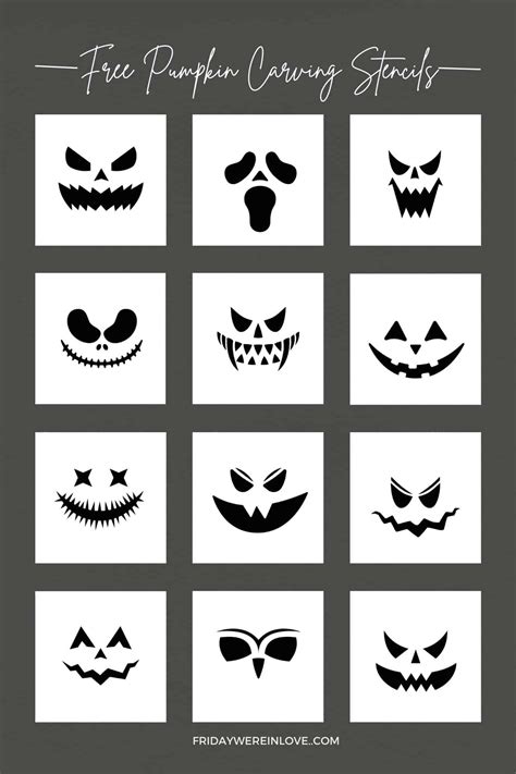 Printable Pumpkin Face Stencils | FREE Printable HQ