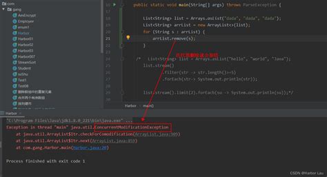 ConcurrentModificationException 的图像结果
