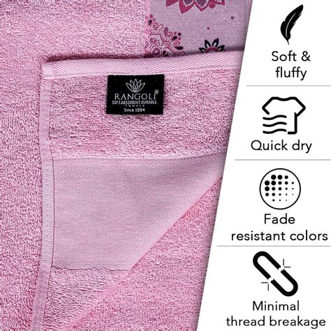 Century 450 GSM Cotton Bath Towel (Size: 71x147 CM) – Rangoli