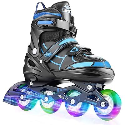 Buy Hikole Inline Skates, Adjustable Roller Skates Blade Light Up ...