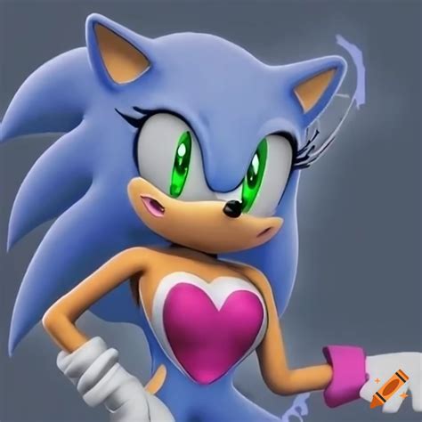 Character art of female sonic the hedgehog and rouge on Craiyon