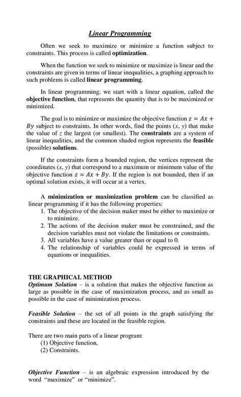 Linear Programming Examples Questions 的图像结果