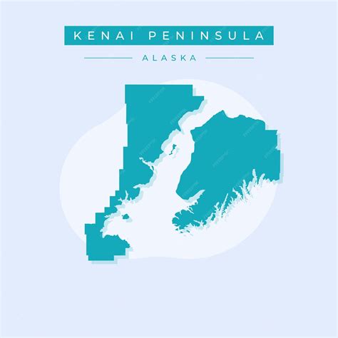Premium Vector | Vector illustration vector of kenai peninsula map alaska