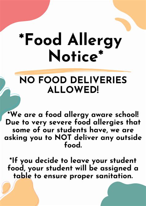 Food Allergy Notice | Rayburn Middle School Northside Independent ...