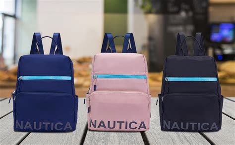 Nautica Nylon Backpack With Adjustable Strap | Spacious Zipper ...