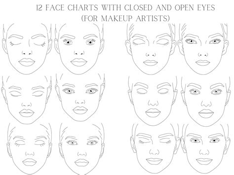 Face Chart / Face Shape / Makeup Face Shapes / Face Shape Svg - Etsy ...