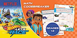Hot Wheels: Math Challenge Cards for 1st-2nd Grade