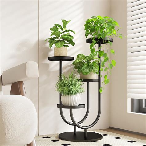 Amazon.com : Bamworld Tall Plant Stand Indoor Outdoor, Corner Metal ...