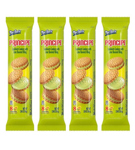 Buy Marinela® Principe LIME Filled Sandwich Cookies (Pack Of 4 x 84g ...