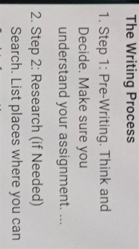 How to write process writing? - Brainly.in