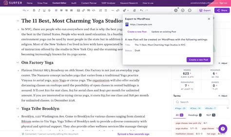 Image result for Surfer Creating Content Tutorial