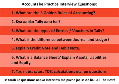 Interview Questions and Tips for Accountant, Tally Operator ...