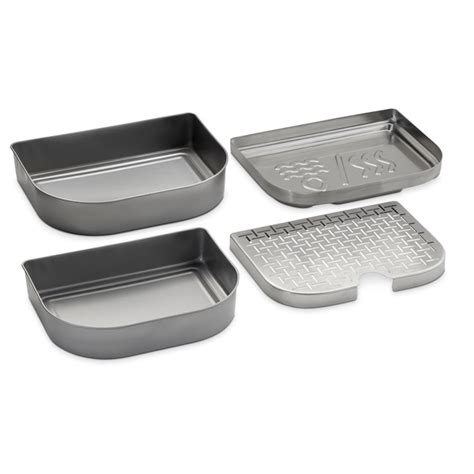 Weber Lumin 4-Pack Stainless Steel Grill Pan Set 6613 at Lowes.com