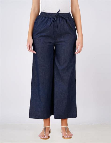 Shop Denim Palazzo Pant Online | Happy Bunny