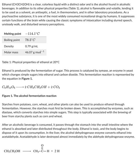 Answered: Figure 2: The conversion of ethanol to… | bartleby