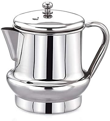 AJAY STEEL Stainless Steel Tea Serving Pot with Handle - Polished ...
