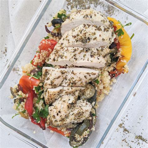 Baked Herb Chicken Breasts with Couscous Meal Prep - All Nutritious