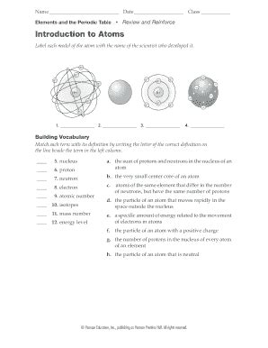 Fillable Online Introduction to Atoms Fax Email Print - pdfFiller