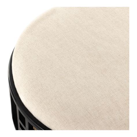 Nismaaya Jem Rattan Ottoman Black – Nismaaya Decor