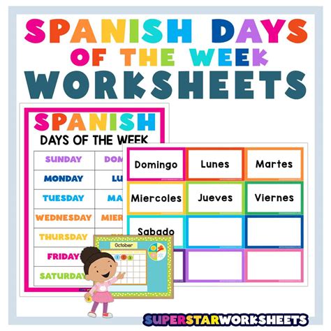 Days Of The Week In Spanish Printable - Printable Calendars AT A GLANCE