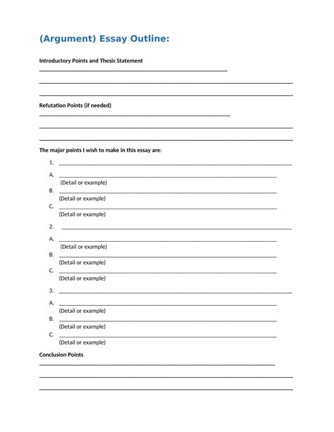 Image result for Simple Essay Outline Sample