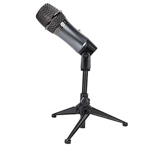 USB Condenser Mic, Metal Wired Microphone, with Tripod Stand ...